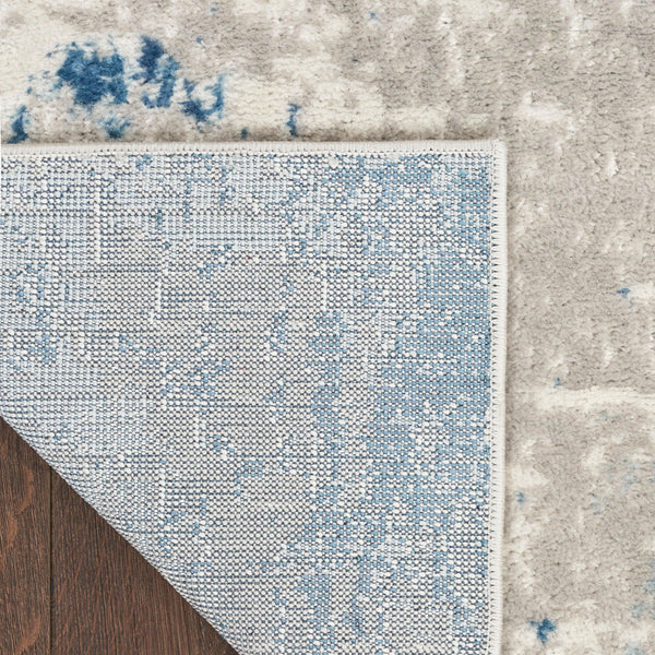 Nourison Quarry QUA01 Ivory Grey Blue Modern Indoor Rug