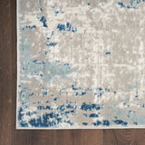 Nourison Quarry QUA01 Ivory Grey Blue Modern Indoor Rug