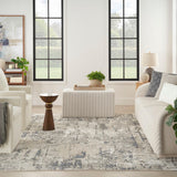 Nourison Quarry QUA01 Ivory Blue Grey Modern Indoor Rug