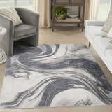 Nourison Astra Machine Washable ASW15 Ivory Grey Modern Indoor Rug