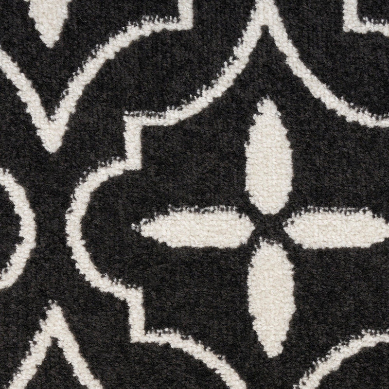 Nourison Nourison Essentials NRE04 Black Ivory Modern Rug