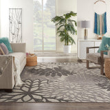 Nourison Aloha ALH05 Silver Grey Tropical Rug