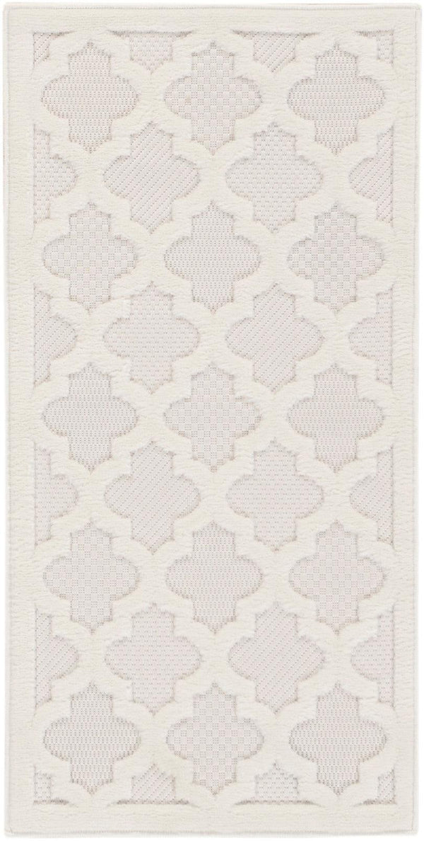 Nourison Easy Care NES01 Ivory/White Modern Rug