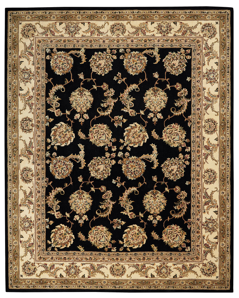 N N 2000 Black Traditional Indoor Rug