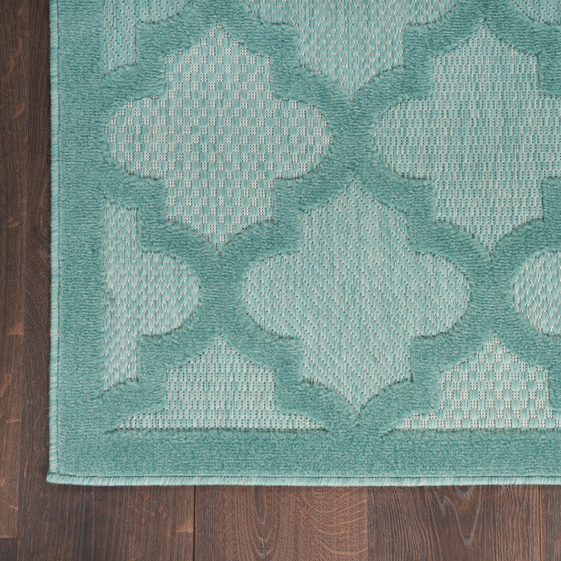 Nourison Easy Care NES01 Aqua/Teal Modern Rug