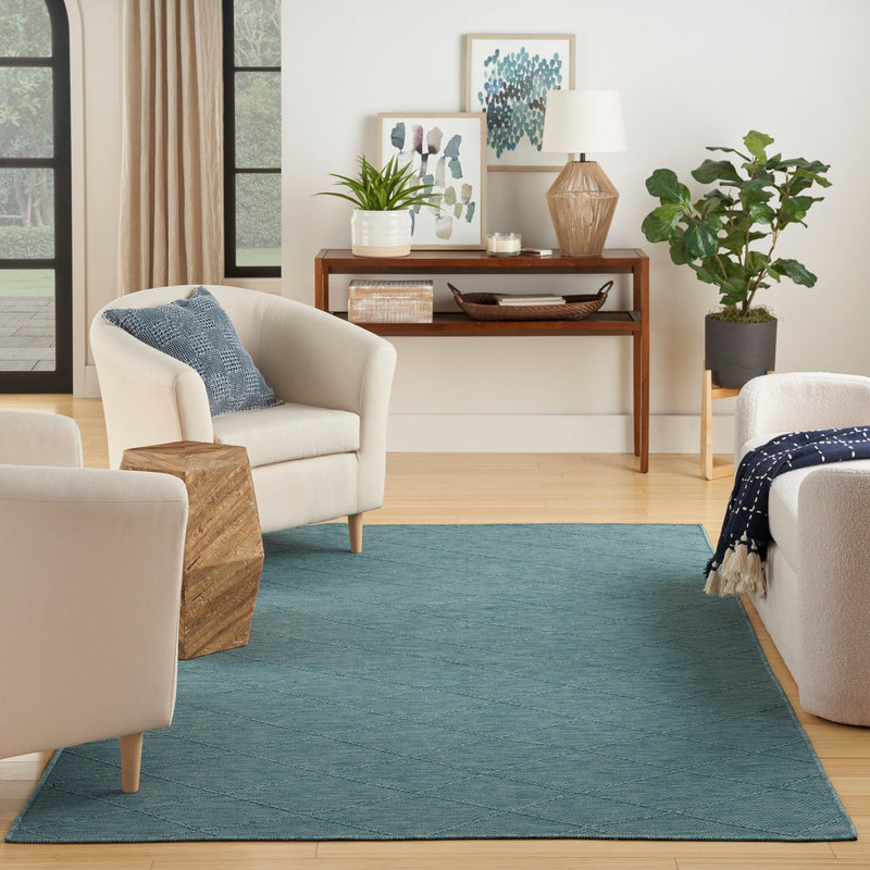 Nourison Washable Solutions WSL01 Aqua Modern Rug