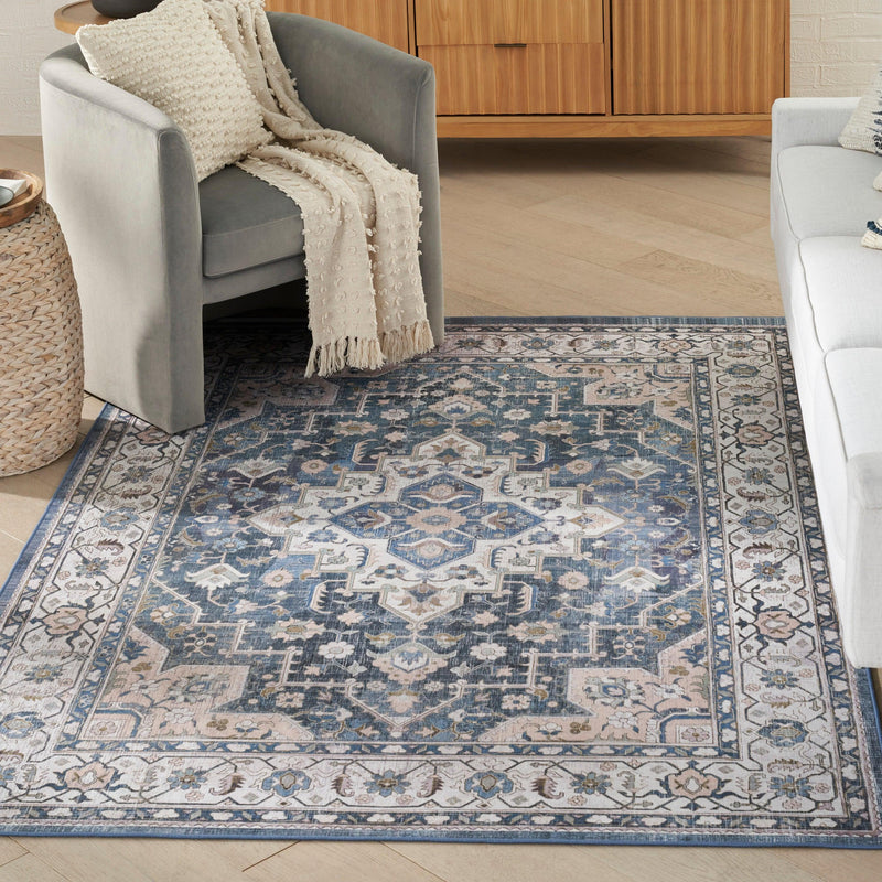 Nourison Vintage Home VNH04 Ivory Blue Bohemian Indoor Rug