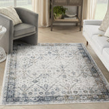 Nourison Astra Machine Washable ASW16 Ivory Blue Vintage Indoor Rug