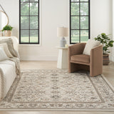 Nourison Serenity Home SRH02 Ivory Mocha Vintage Indoor Rug