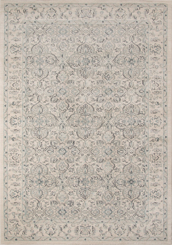 Ziegler Ivory Designer Damask Area Rug - Modern Rug Importers