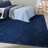 Calvin Klein SFC01 Surfaces Navy Shag Indoor Rug