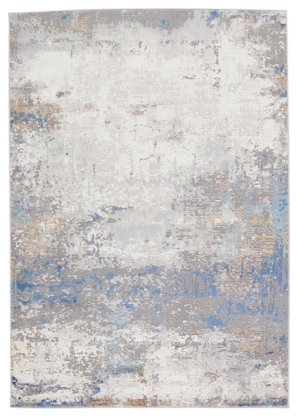 Vibe by Jaipur Living Ridley Abstract Gray/ Blue Area Rug - Modern Rug Importers