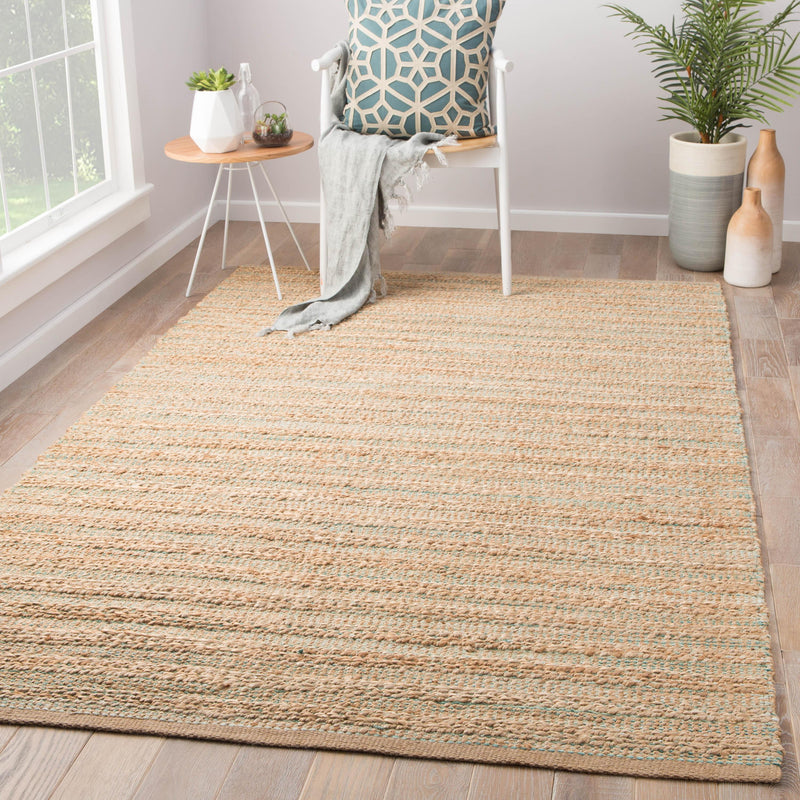 Jaipur Living Canterbury Natural Solid Tan/ Green Area Rug - Modern Rug Importers