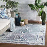 Jaipur Living Zhara Indoor/ Outdoor Medallion Blue/ Purple Area Rug - Modern Rug Importers