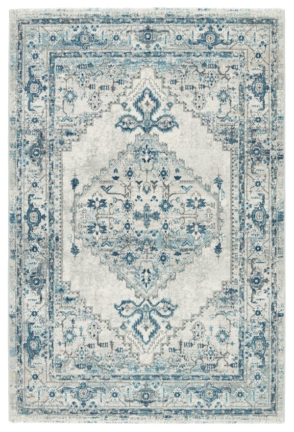 Vibe by Jaipur Living Lisette Medallion Blue/ Light Gray Area Rug - Modern Rug Importers