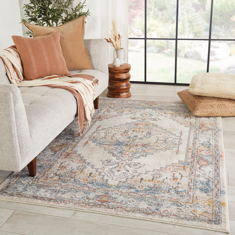 Vibe by Jaipur Living Lisette Medallion Multicolor/ Light Gray Area Rug - Modern Rug Importers