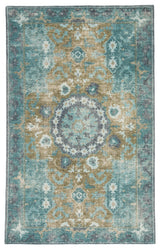 Jaipur Living Modify Hand-Knotted Medallion Teal/ Olive Area Rug - Modern Rug Importers