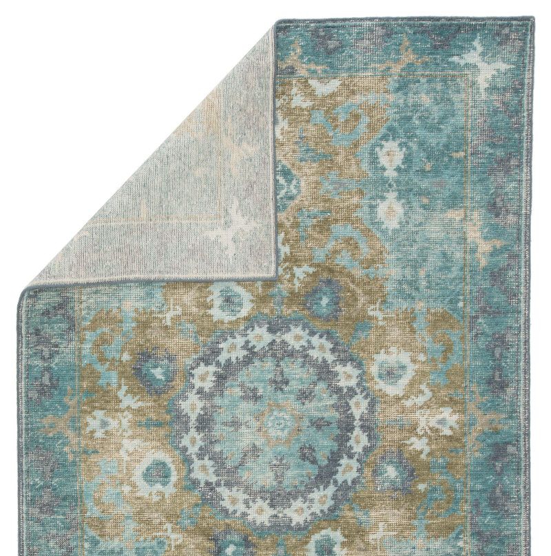 Jaipur Living Modify Hand-Knotted Medallion Teal/ Olive Area Rug - Modern Rug Importers