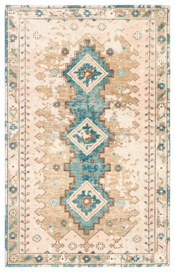 Jaipur Living Pathos Hand-Knotted Medallion Pink/ Blue Area Rug - Modern Rug Importers