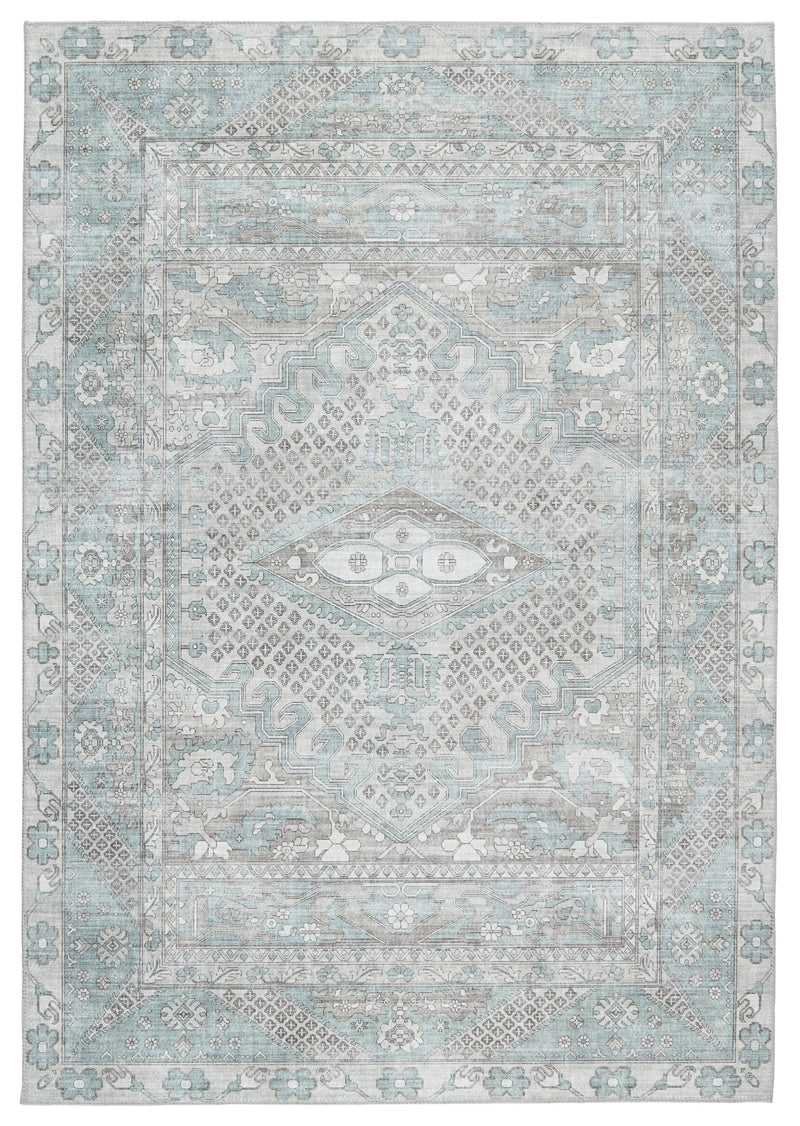 Nikki Chu by Jaipur Living Issa Medallion Light Blue/ Light Gray Area Rug - Modern Rug Importers