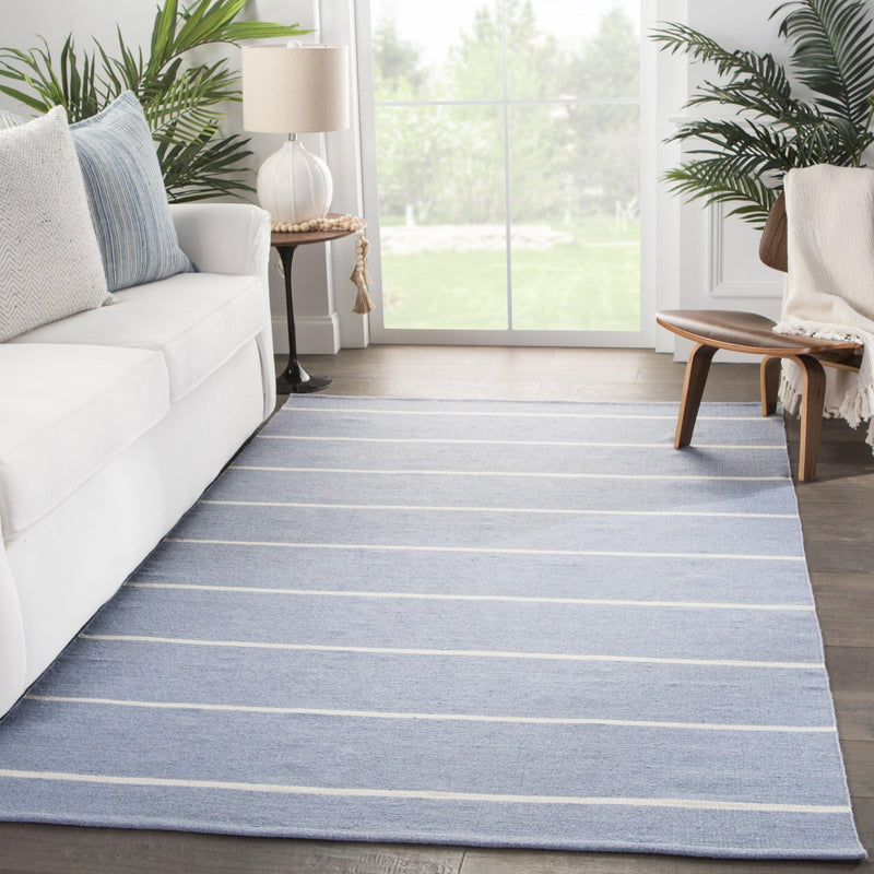 Jaipur Living Corbina Indoor/ Outdoor Striped Blue/ Ivory Area Rug - Modern Rug Importers