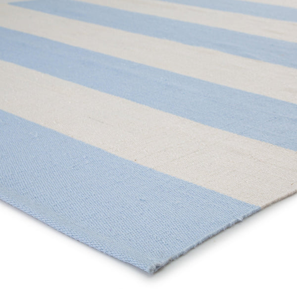 Jaipur Living Remora Indoor/ Outdoor Striped Light Blue/ Ivory Area Rug - Modern Rug Importers