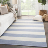 Jaipur Living Remora Indoor/ Outdoor Striped Blue/ Ivory Area Rug - Modern Rug Importers