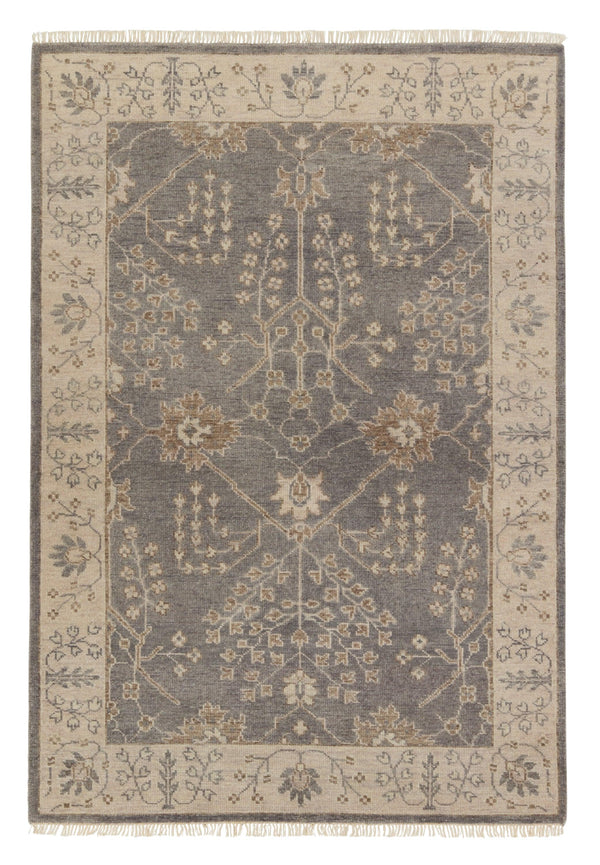 Jaipur Living Reagan Hand-Knotted Bordered Gray/ Beige Area Rug - Modern Rug Importers