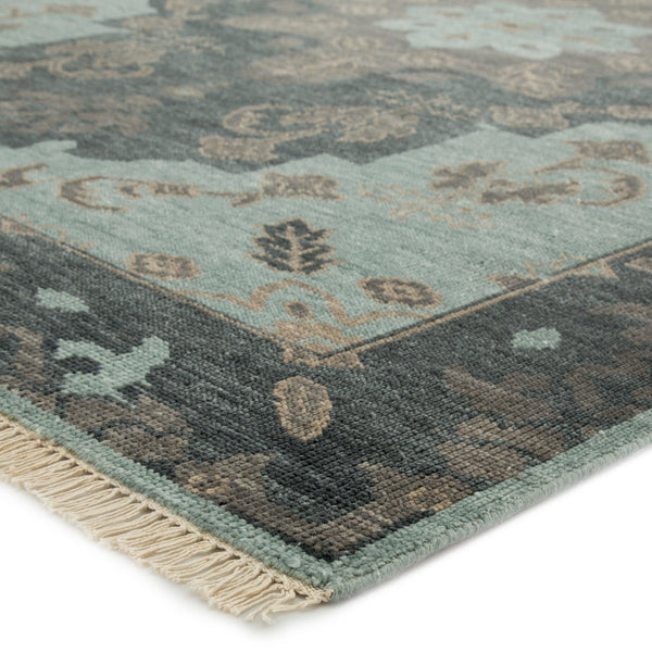 Jaipur Living Savona Hand-Knotted Medallion Green/ Dark Gray Area Rug - Modern Rug Importers