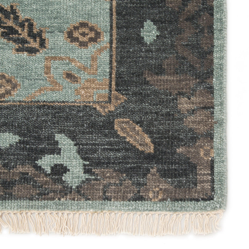 Jaipur Living Savona Hand-Knotted Medallion Green/ Dark Gray Area Rug - Modern Rug Importers