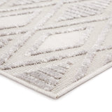 Jaipur Living Meira Indoor/ Outdoor Trellis Gray/ White Area Rug - Modern Rug Importers