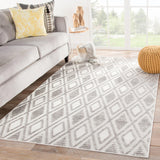 Jaipur Living Meira Indoor/ Outdoor Trellis Gray/ White Area Rug - Modern Rug Importers