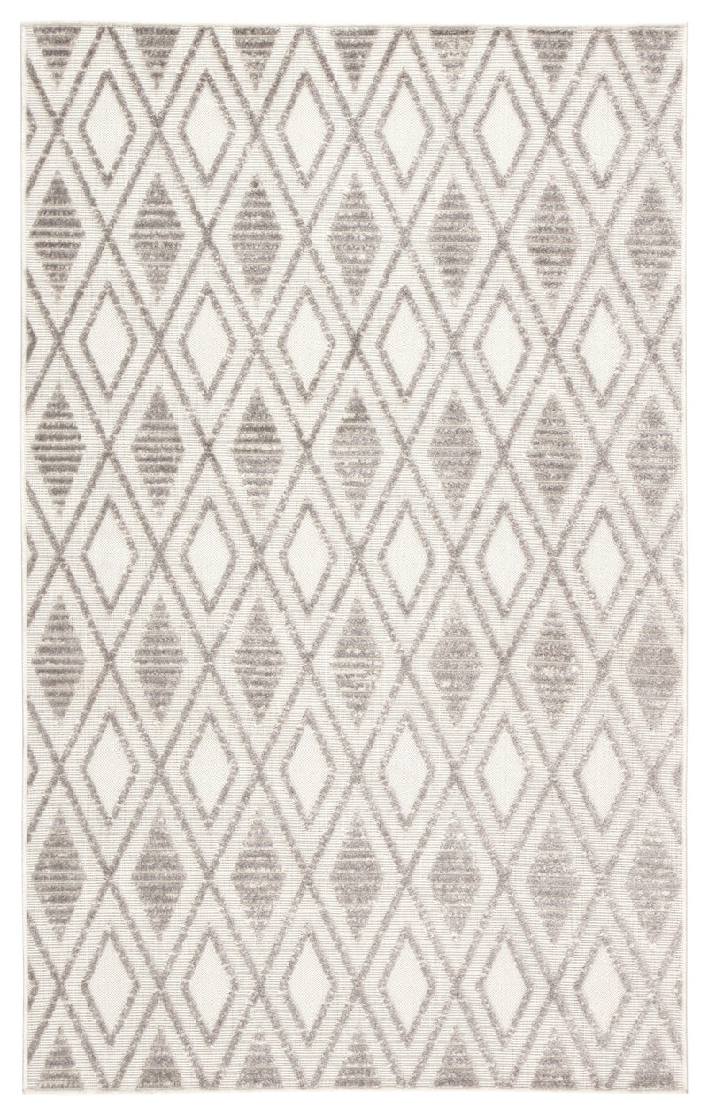 Jaipur Living Meira Indoor/ Outdoor Trellis Gray/ White Area Rug - Modern Rug Importers