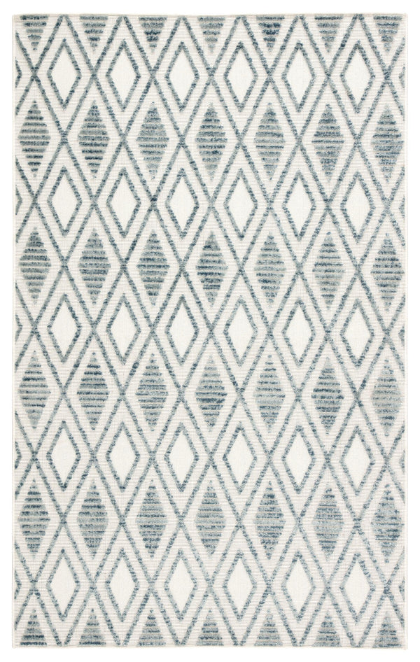 Jaipur Living Meira Indoor/ Outdoor Trellis Blue/ White Area Rug - Modern Rug Importers