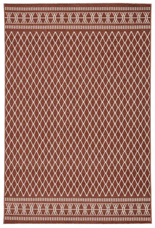 Jaipur Living Vella Indoor/ Outdoor Trellis Red/ Cream Area Rug - Modern Rug Importers