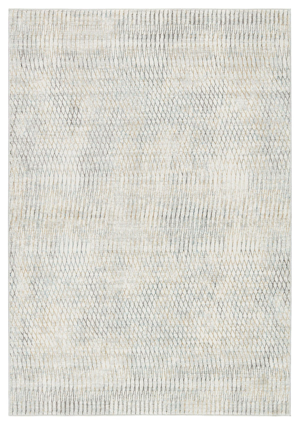 Vibe by Jaipur Living Pierre Trellis Gray/ Gold Area Rug - Modern Rug Importers