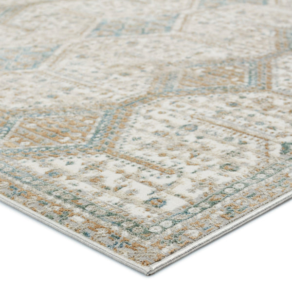 Vibe by Jaipur Living Roane Trellis Gold/ Light Blue Area Rug - Modern Rug Importers