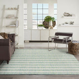 Nourison Positano POS03 Blue Green Ivory Modern Rug