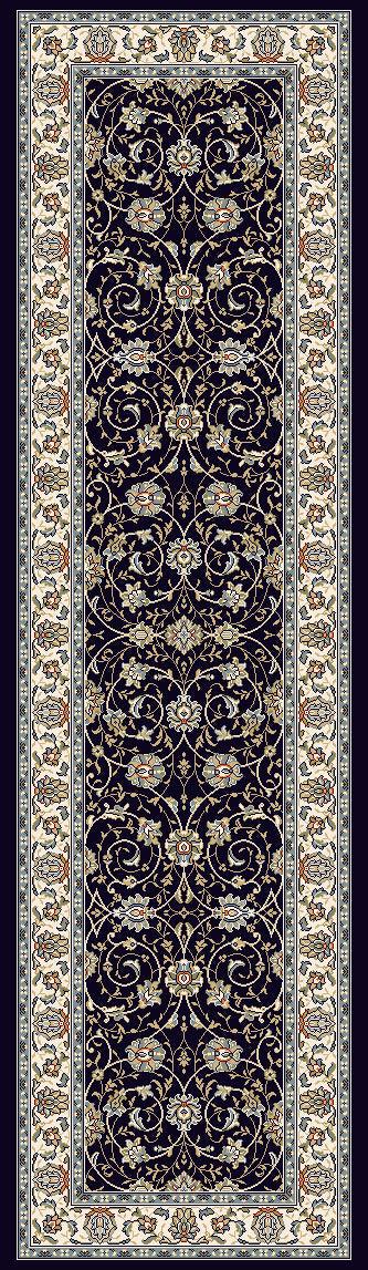 ANCIENT GARDEN 57120-3464 BLUE/IVORY - Modern Rug Importers