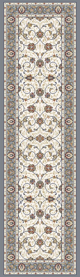 ANCIENT GARDEN 57120-6454 IVORY/LIGHT BLUE - Modern Rug Importers