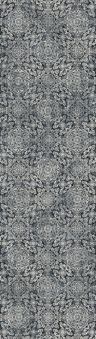 ANCIENT GARDEN 57162-3696 STEEL BLUE - Modern Rug Importers