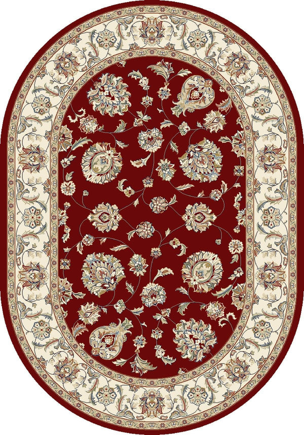 ANCIENT GARDEN 57365-1464 RED/IVORY - Modern Rug Importers