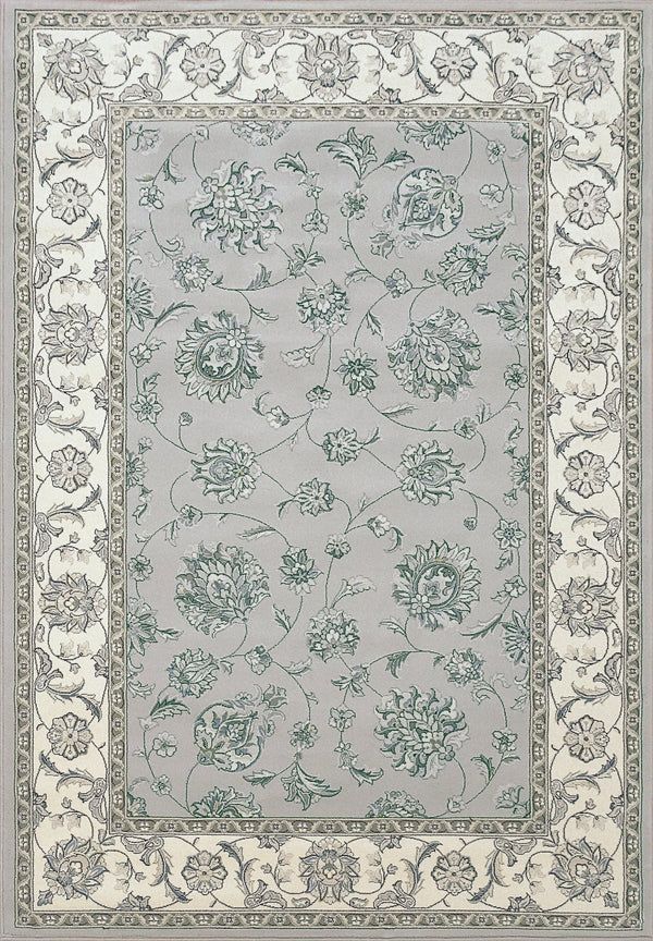 ANCIENT GARDEN 57365-9666 SOFT GREY/CREAM - Modern Rug Importers