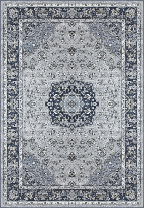 ANCIENT GARDEN 57559-9686 SILVER/BLUE - Modern Rug Importers