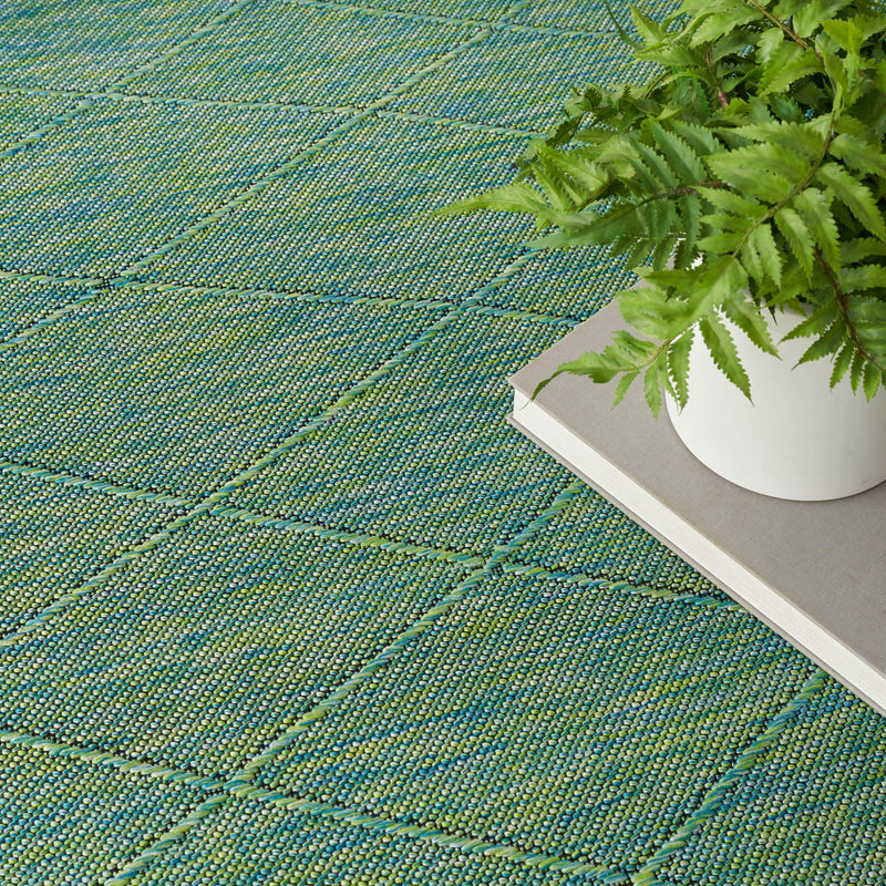 Nourison Washable Solutions WSL01 Blue/Green Modern Rug