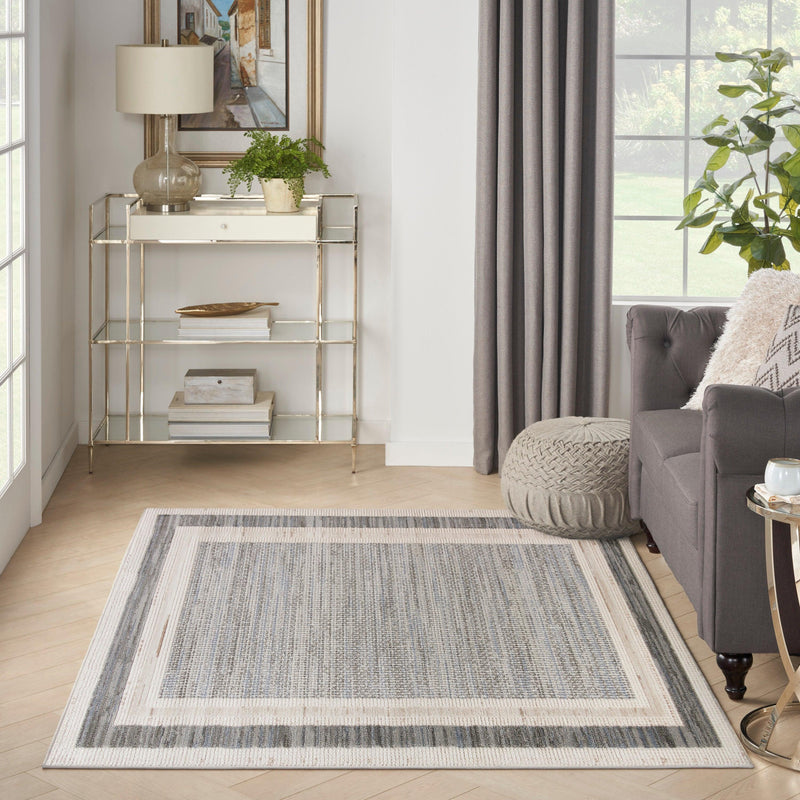 Nourison Serenity Home SRH07 Grey Ivory Modern Indoor Rug