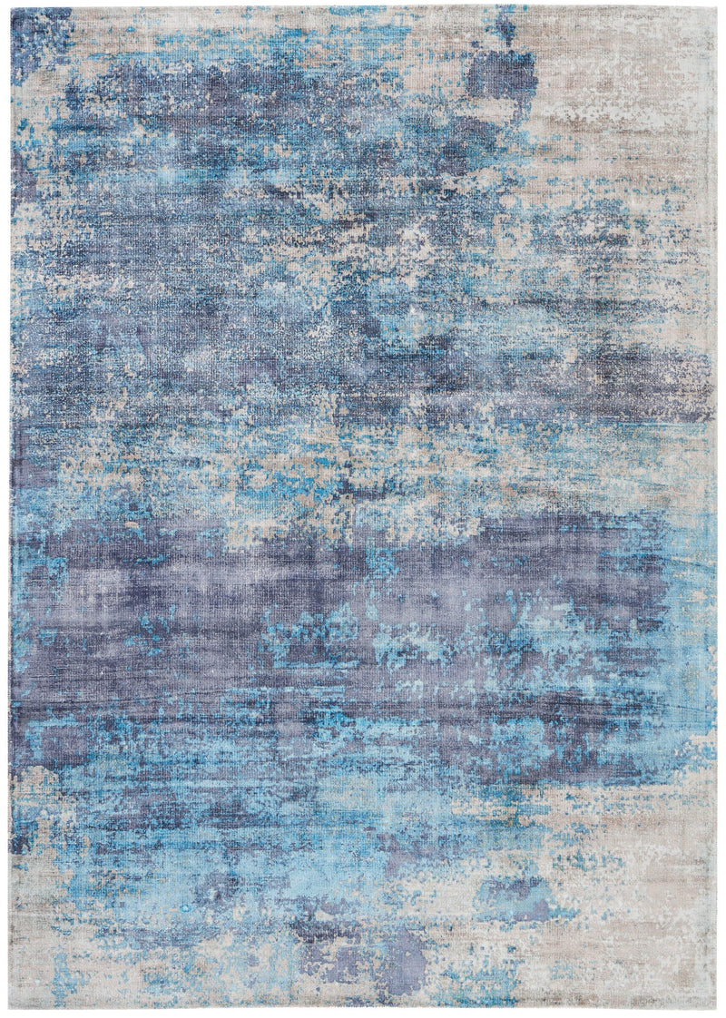 kathy ireland Home Safari Dreams KI374 Teal Painterly Indoor Rug