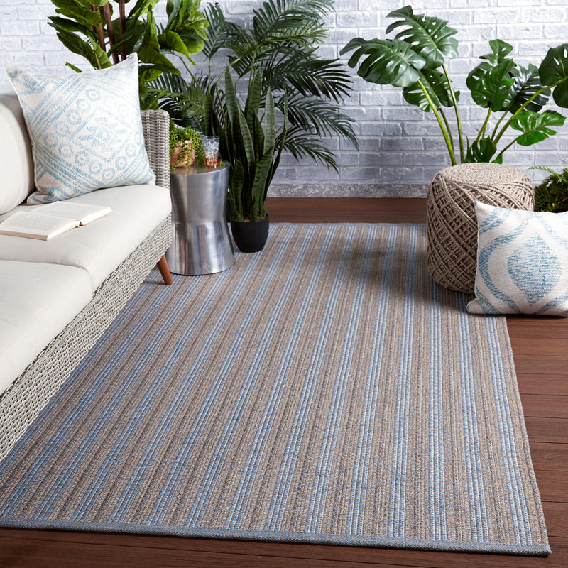 BRO03 Brontide - Jaipur Living Topsail Indoor/ Outdoor Striped Area Rug - Modern Rug Importers