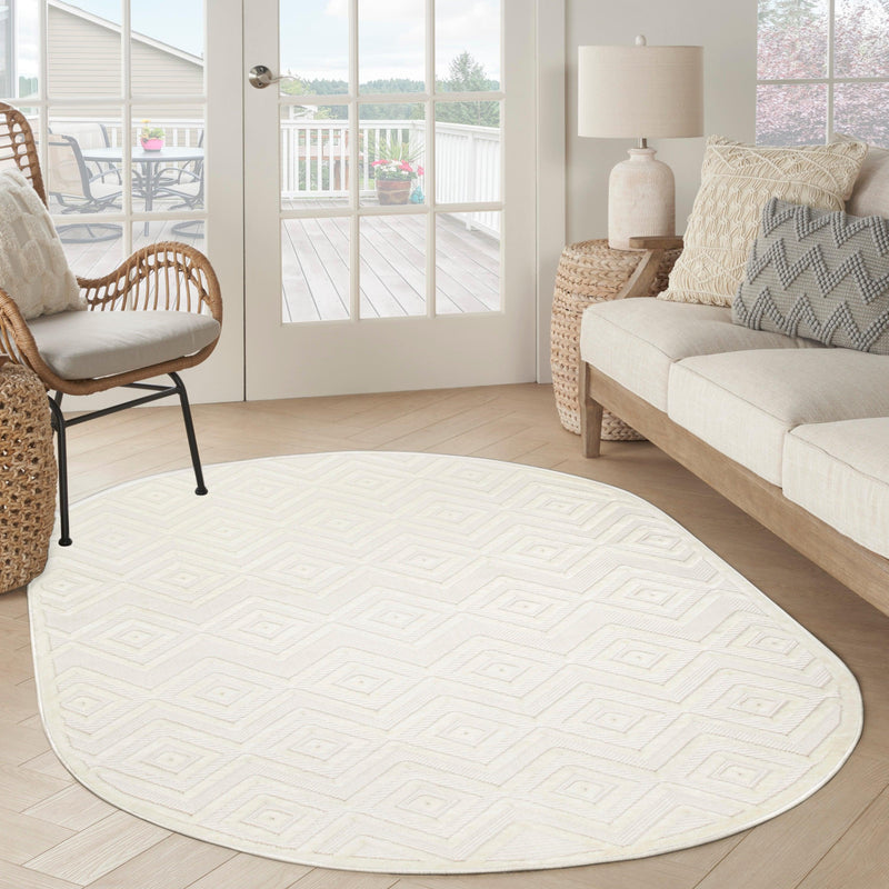 Nourison Versatile NRV01 Ivory White Modern Rug