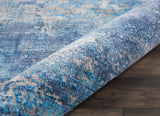 kathy ireland Home Safari Dreams KI374 Teal Painterly Indoor Rug